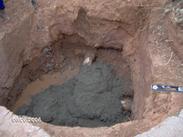 Set Concrete Around Pipes