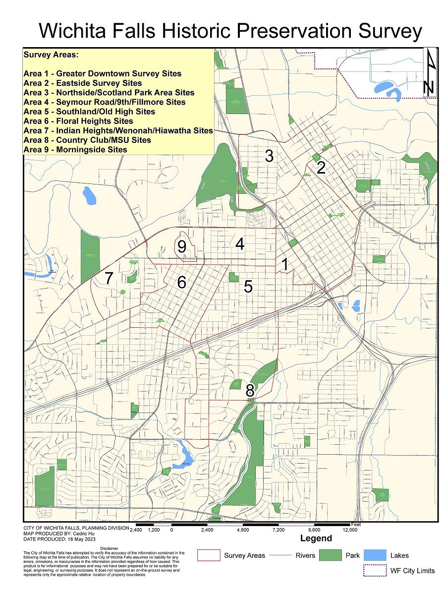 Wichita Falls Historic Preservation Survey Map