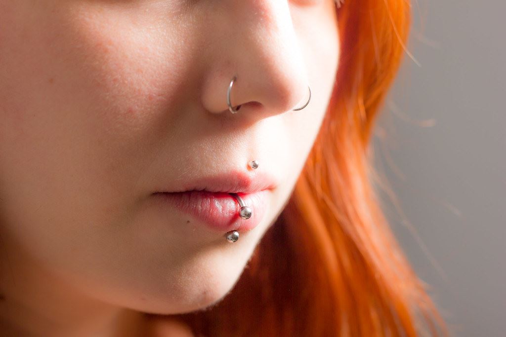 Nose and Lip Piercings