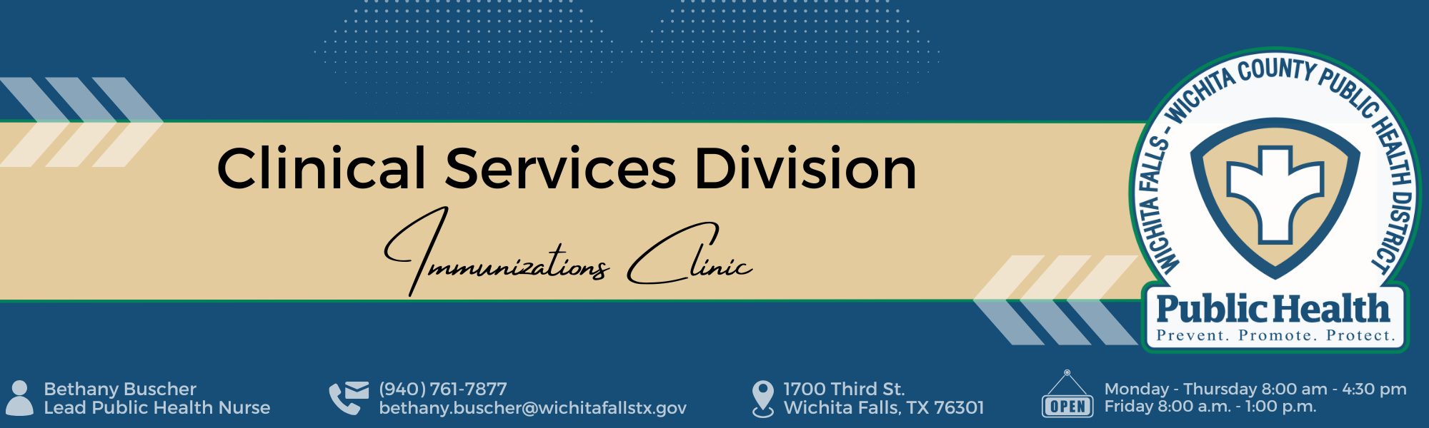 Immunizations Clinic Banner