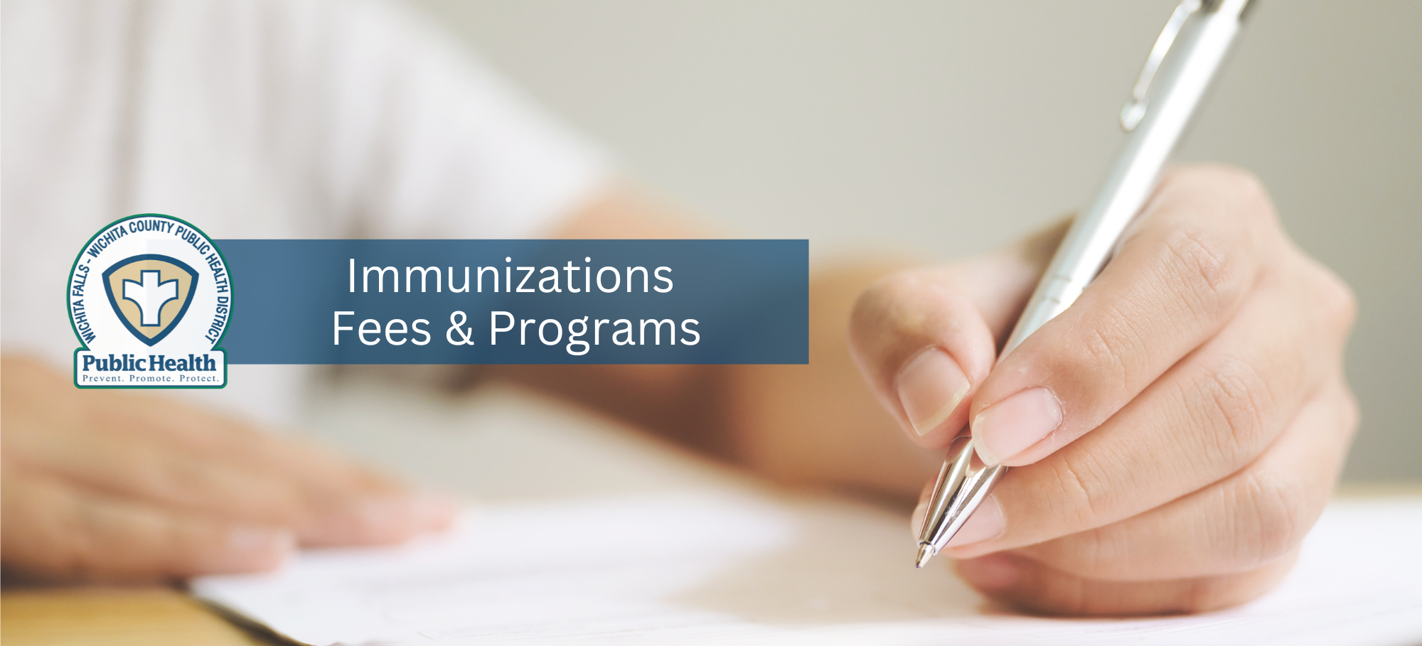 Immunizations Fees.Programs Banner ONLY