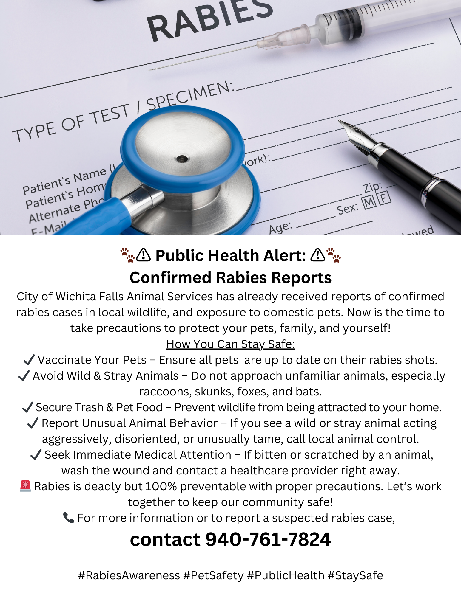 Public Health Alert Rabies 
