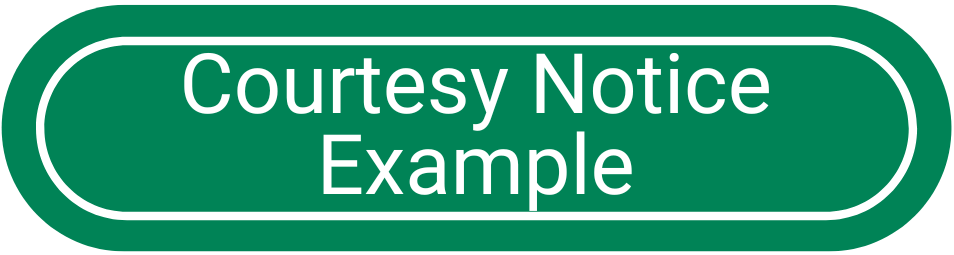 Button Courtesy Notice Example