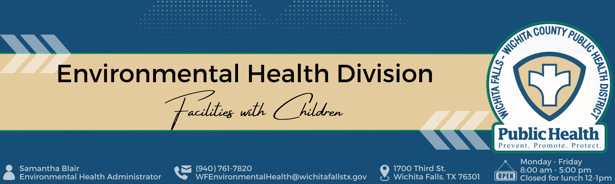 Environmental Health Facilities with Children Top Banner